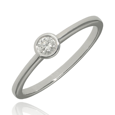 Fehér arany gyűrű 52-es méret (B51649)